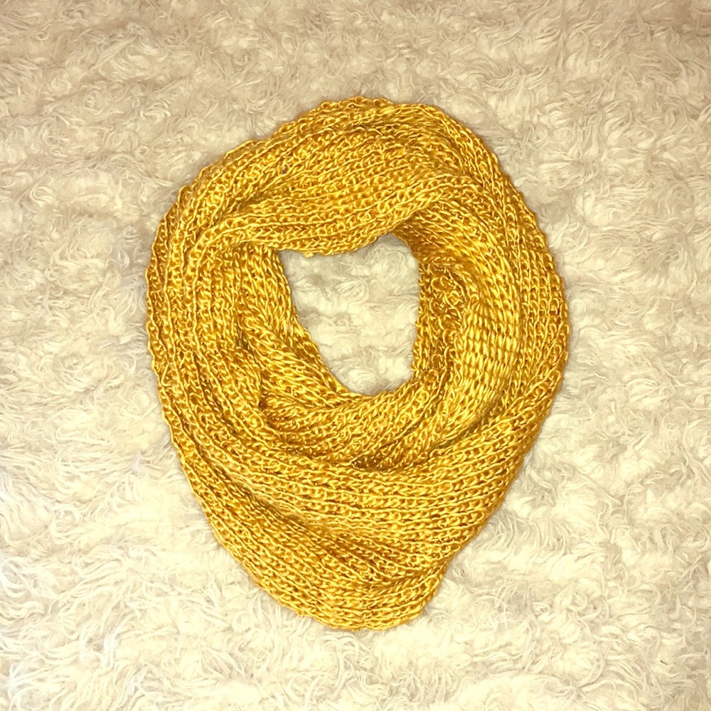 Mustard yellow infinity scarf